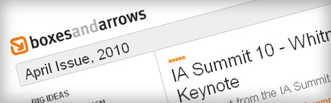 Boxes and Arrows website of Boxes and Arrows