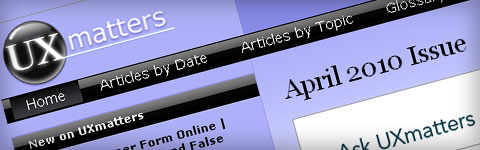 uxmatters website of UX Matters