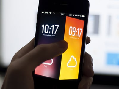 Interacting with a weather app by Mathieu Berenguer.