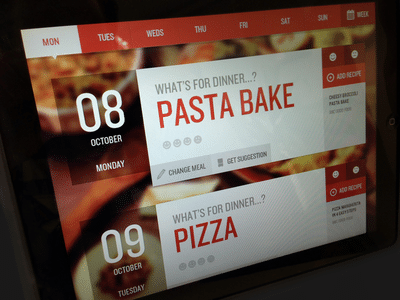 Ben Garratt used a background image in his Meal Planner app.