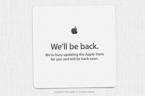 UX Questions: Apple's We'll be back soon message