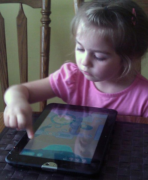 Daughter with Tablet