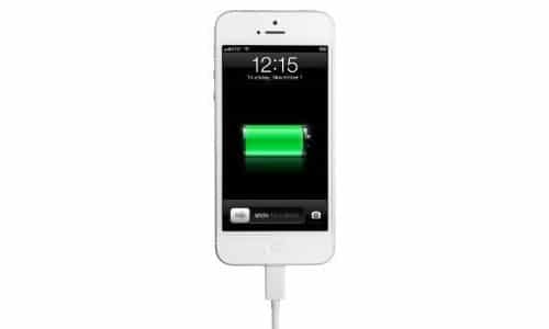 Charging your iPhone's battery.